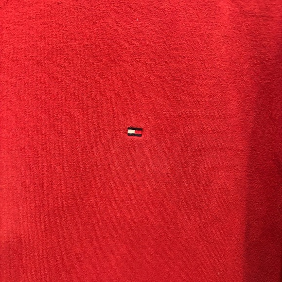 Tommy Hilfiger Y2K Men's Crewneck Vintage Red Long Sleeve Sweatshirt Size Medium - Picture 3 of 12